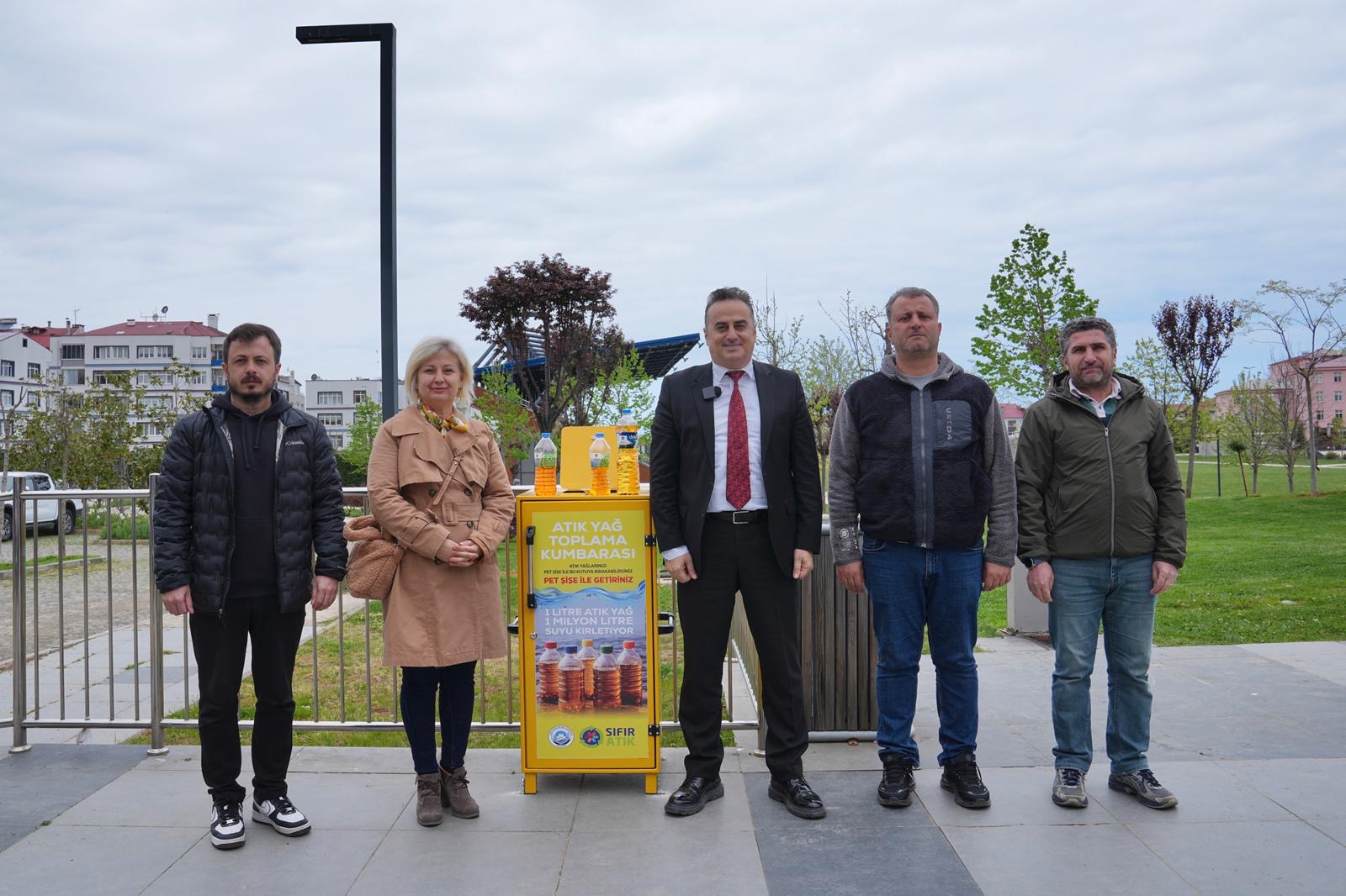ORTAHİSAR BELEDİYESİ, ATIK YAĞ TOPLAMA KUMBARALARINI HİZMETE SUNDU